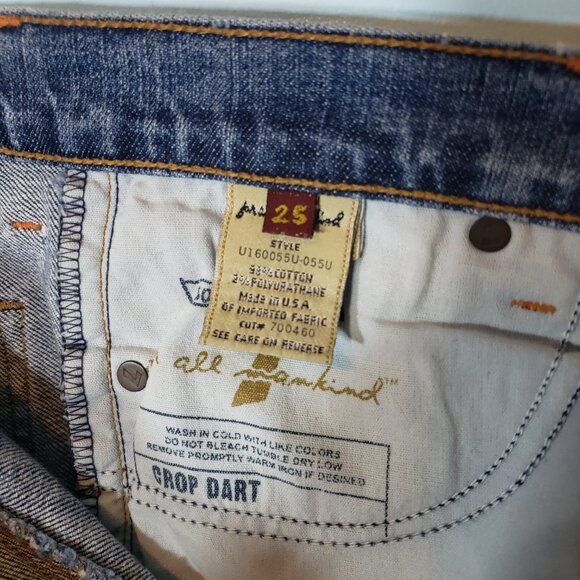 7 For All Mankind Womens Jeans Crop Dart Jean Pant Denim Size 25 28x24 - Picture 4 of 5